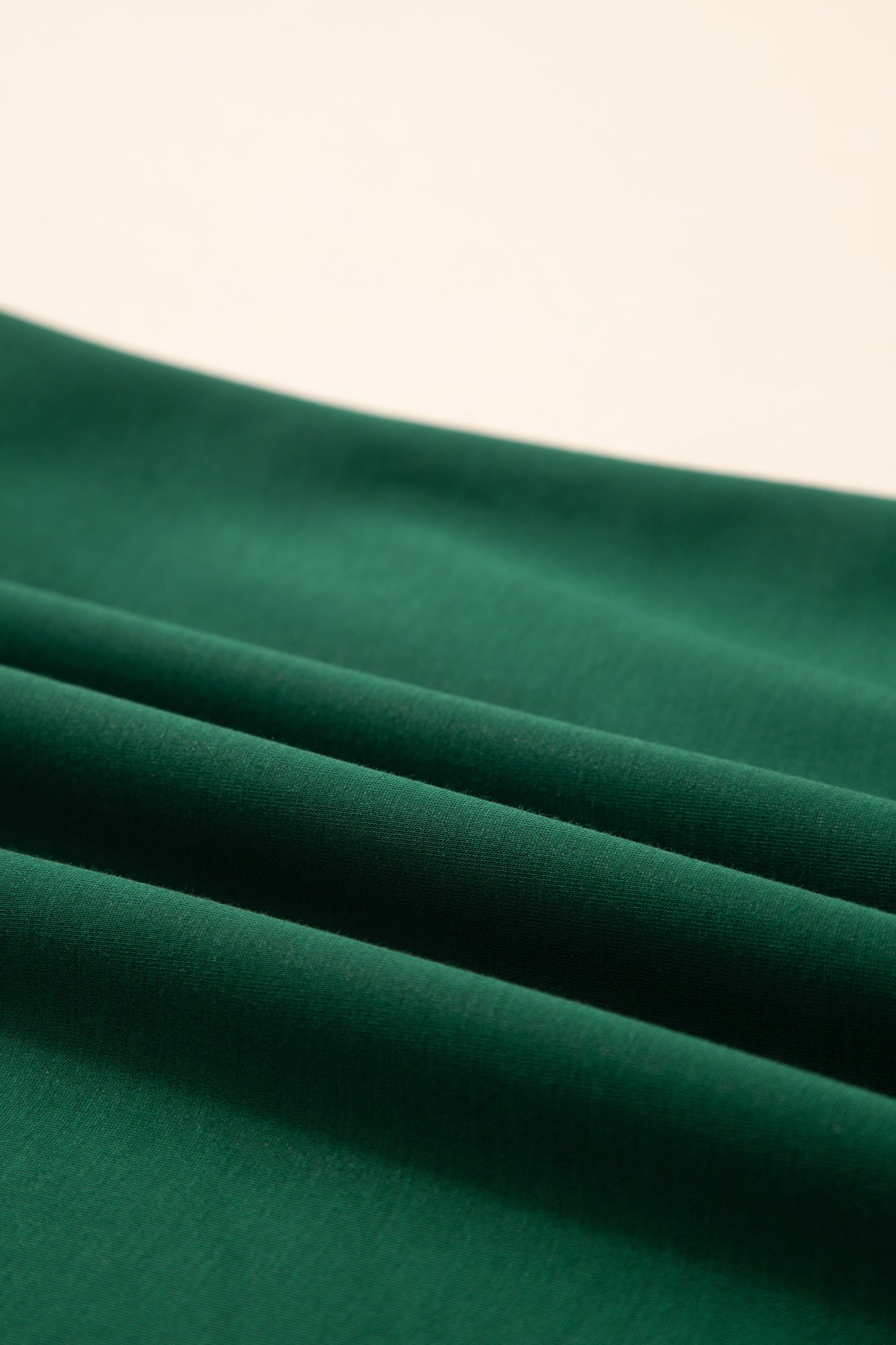 Sea Green Leopard Trim Round Neck Loose T Shirt