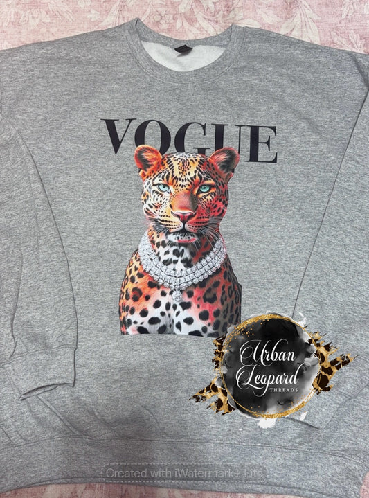 Vogue Leopard Crew
